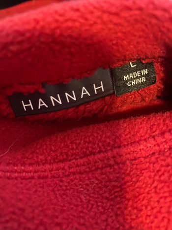 Hannah Reversible Fleece Sherpa Vest Red Size Large Good Condition