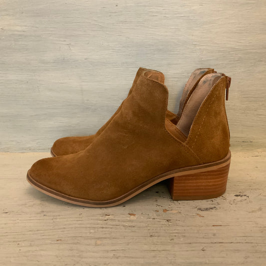 Steve Madden Lancaster Camel Brown Leather Ankle Bootie Boot Size 7.5 Good Condition