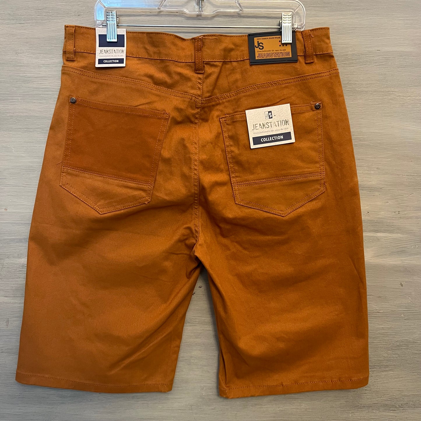 Jeanstation Camel Flat Front Chino Shorts Size 38 New with Tag