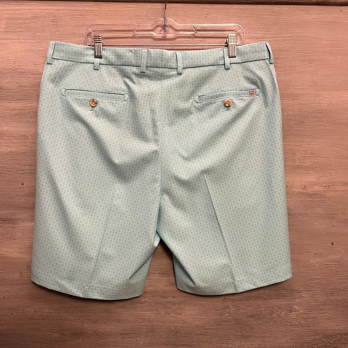 Peter Millar Mint Skull Print Chino Golf Shorts Size 38 Like New