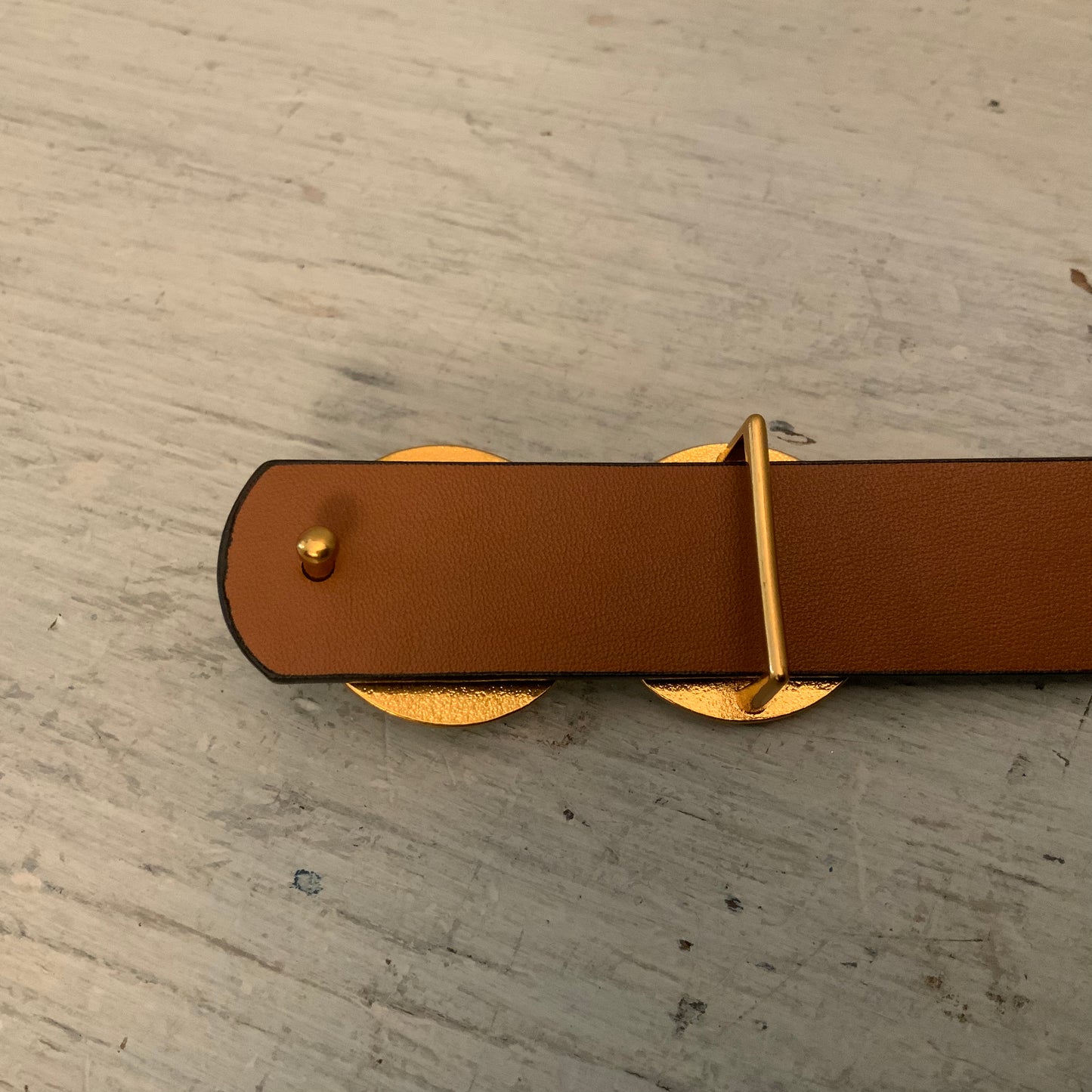 Faux Leather Reversible Slim Imitation Gancini by Ferragamo Belt Like New