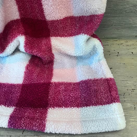 Joyspun Hooded Kangaroo Pocket Sherpa Pullover Night Gown XS Good Condition