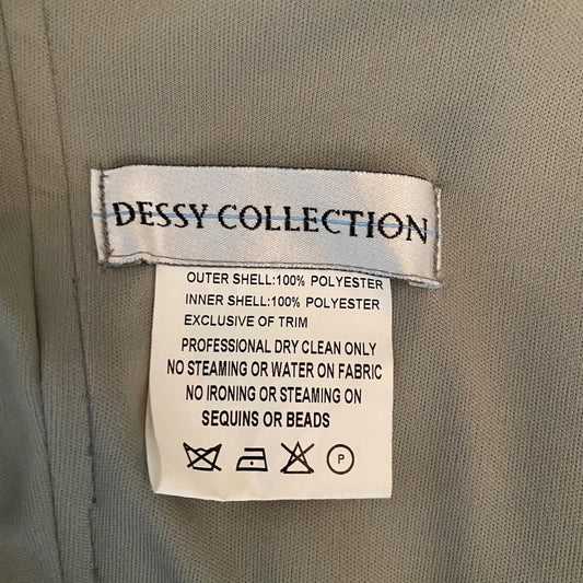 Dessy Collection Strapless Dress Formal Flowy Empire Waist Olive Green Like New