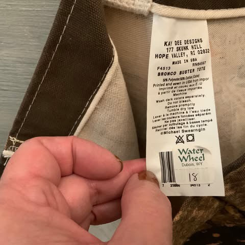 Kay Dee Design Bronco Buster Canvas Tote Bag New