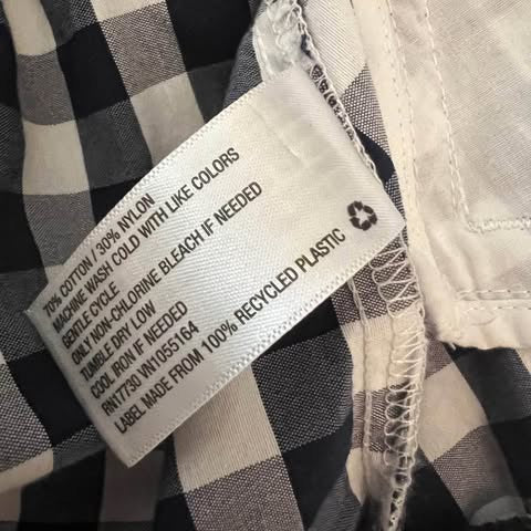Merona White Navy Blue Check Bomber Jacket 70% Cotton Size Medium Like New
