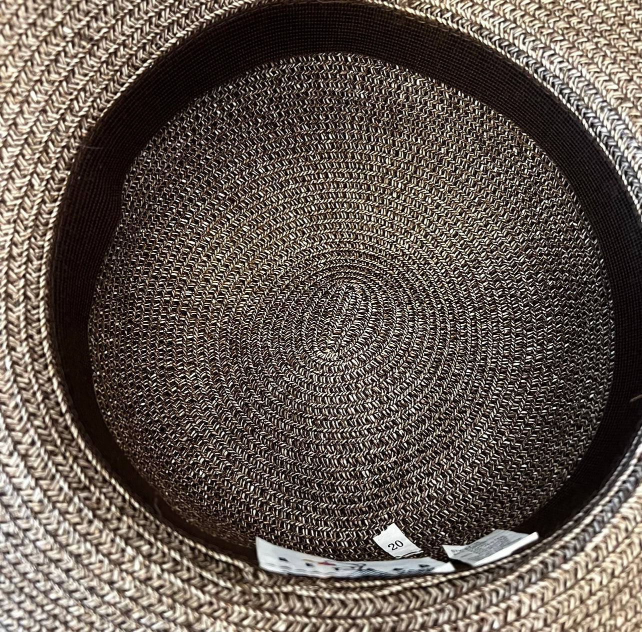 Betmar New York Brown Straw Sunhat 7.5” Diameter Fit Good Condition