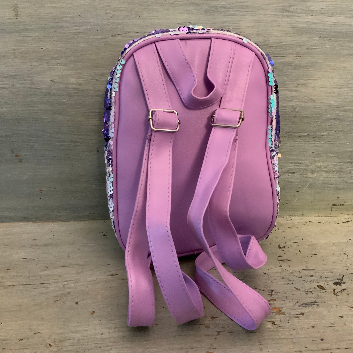 Wonder Nation Purple Reversible Sequin Backpack Purse 8x10.5x3 Like New