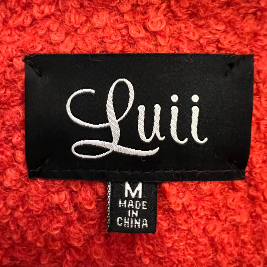 Luii Orange Wool Motorcycle Style Jacket Medium New with Tag