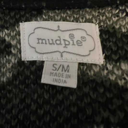Mudpie Tan Black Khaki Green Camo Cardigan Sweater Size S/M Good Condition