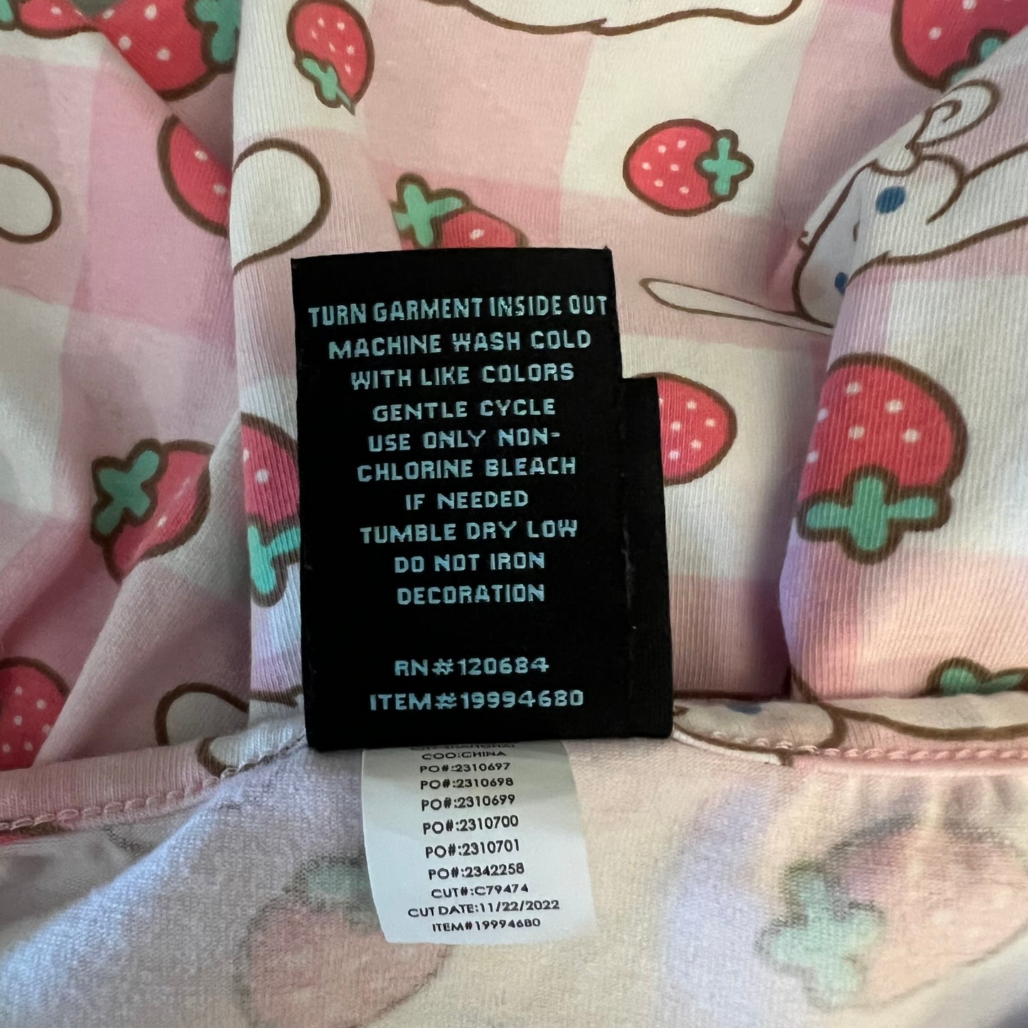 Cinnamoroll by Sanrio 95% Cotton Graphic Print BabydollTank Top Size 2XL Good Condition