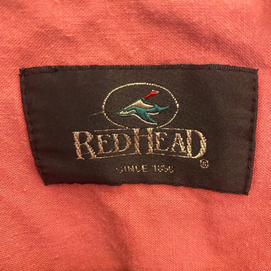 Redhead Button Down Shirt Short Sleeve Coral Red 3XL Good Condition