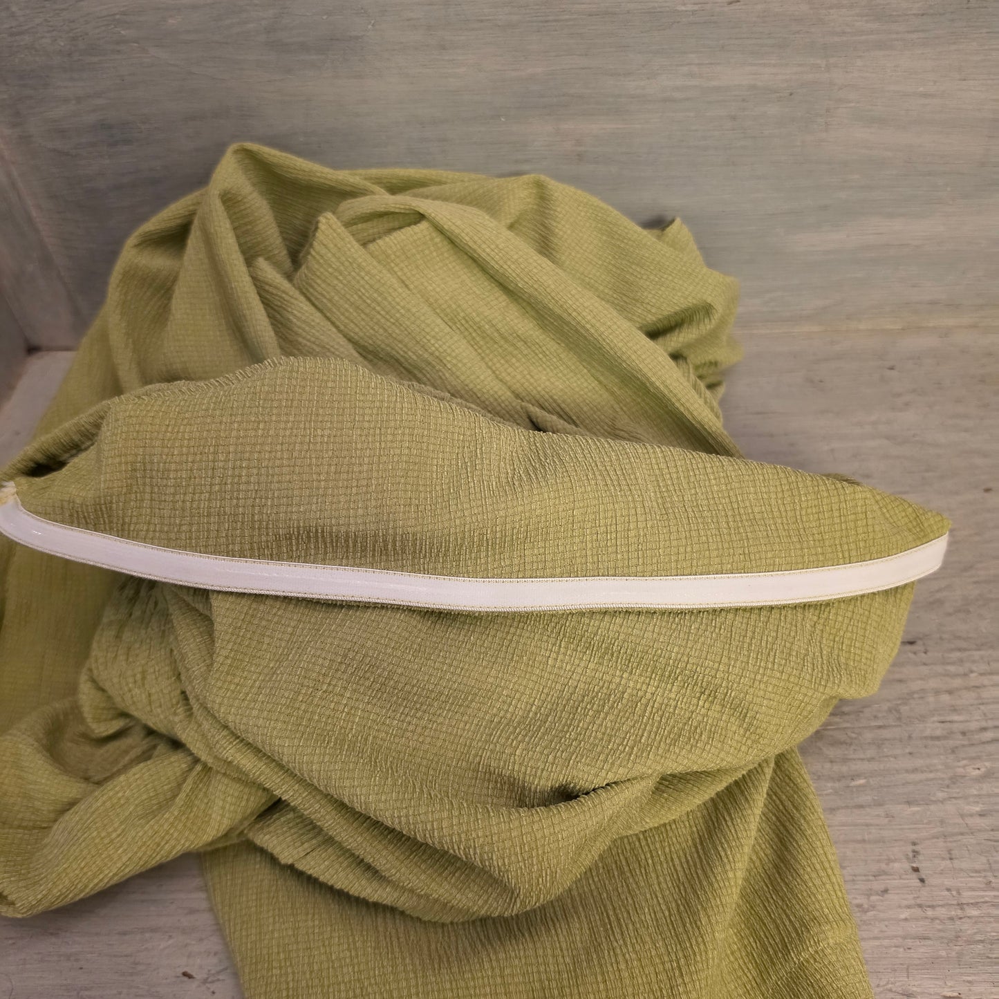 Shein Chartreuse Green Crepe Ruched Strapless Wide Leg Jumpsuit Size Small Good Condition
