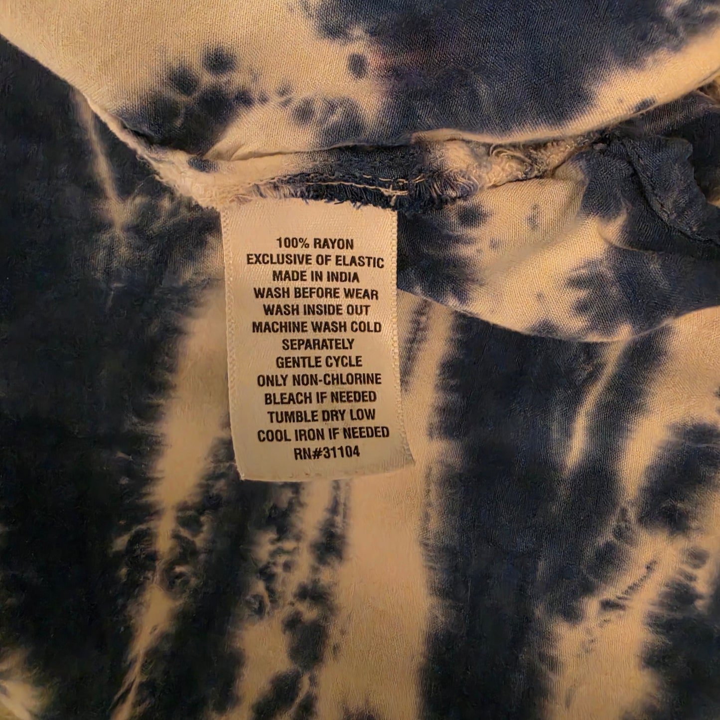 Crown & Ivy Multicolor Tie Dye Split Collar Vneck Tunic Blouse Size 1X Good Conditon