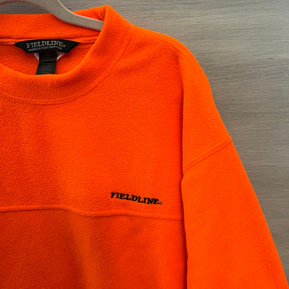 Fieldline Neon Orange Fleece Pullover Visibility Hunting Workwear Large Good Condition