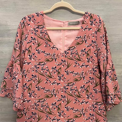 Belongsci Floral Above Knee Dress Medium Good Condition