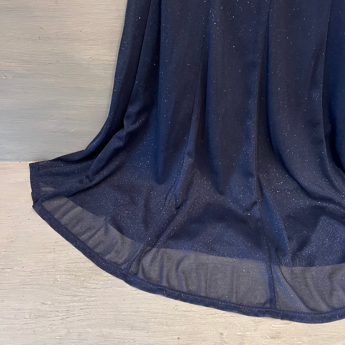 Glamour by Gabriella Skye Sparkly Navy Blue Fit and Flare Dress Size 6 Like New