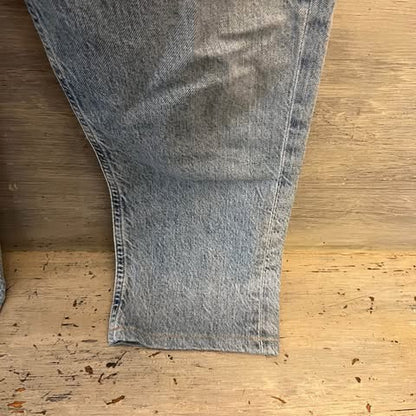 AGOLDE Los Angeles 100% Organic Cotton High Rise Button Fly Light Wash Jeans Size 30x22 Good Condition