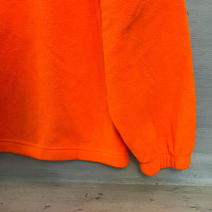 Fieldline Neon Orange Fleece Pullover Visibility Hunting Workwear Large Good Condition