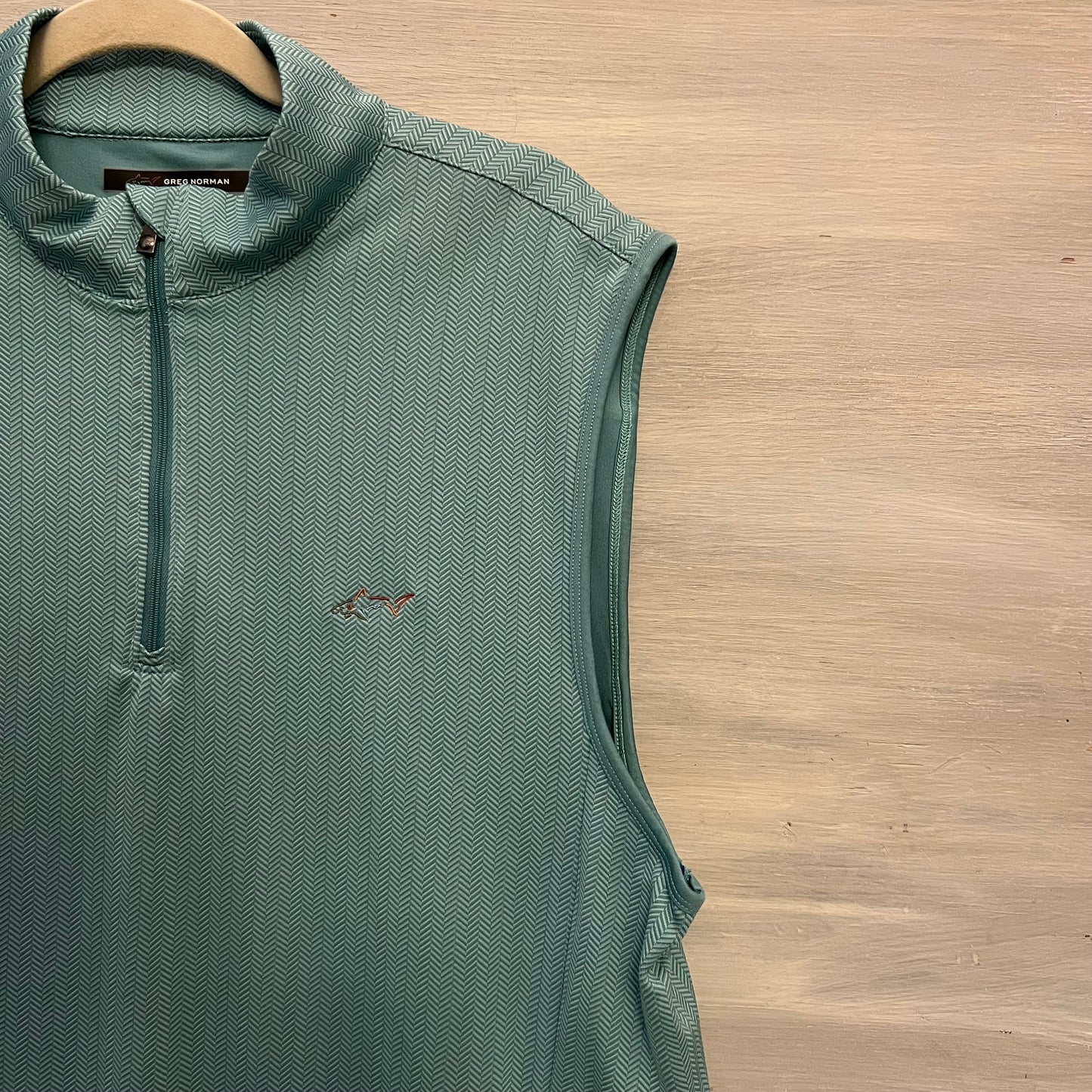 Greg Norman Teal Pullover Play Dry Golf Vest Large Like New