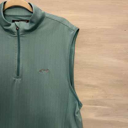 Greg Norman Teal Pullover Play Dry Golf Vest Large Like New