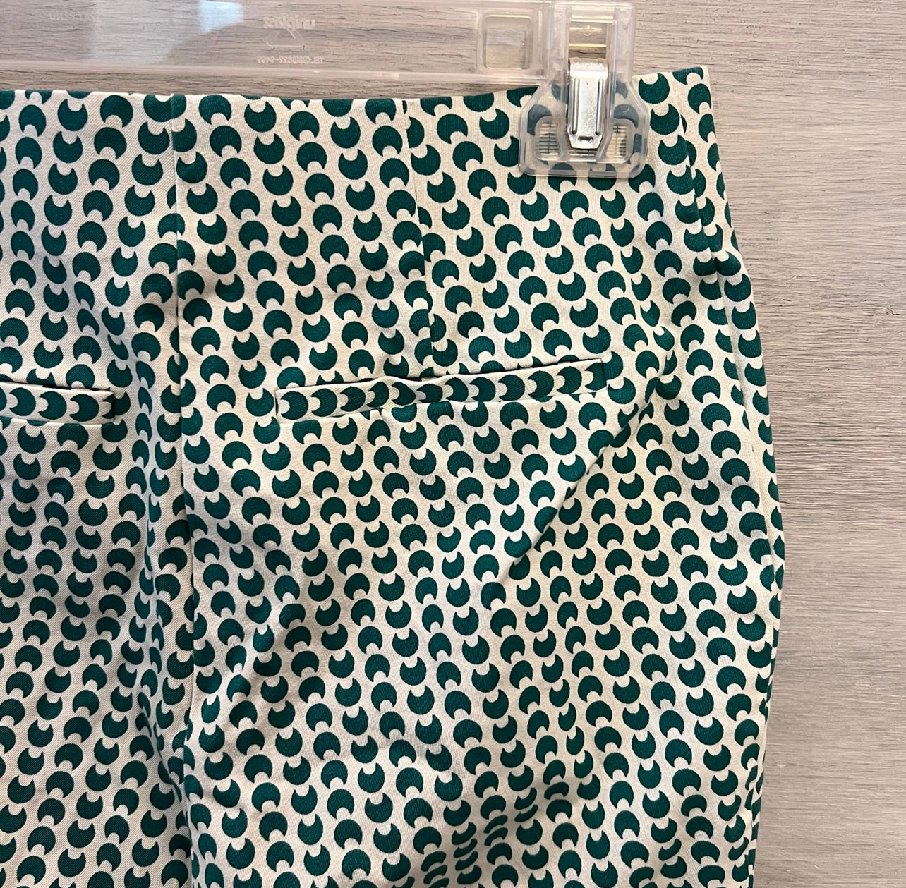 a new day Green White Crescent Moon Pattern Skinny Pants Size 6 Good Condition