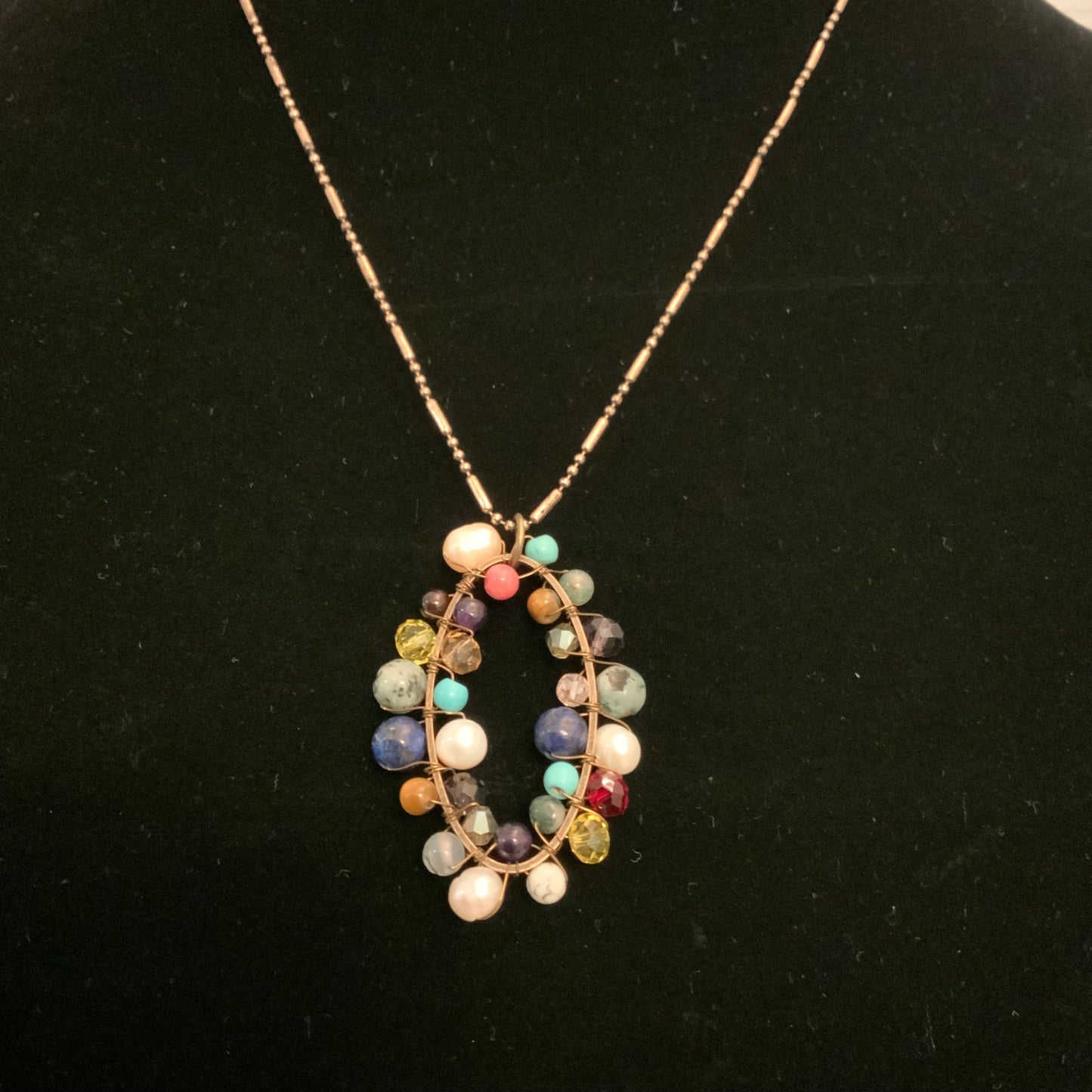 Vintage Plunder Design Boho Multicolor Beaded Necklace/Bracelet Set Good Condition