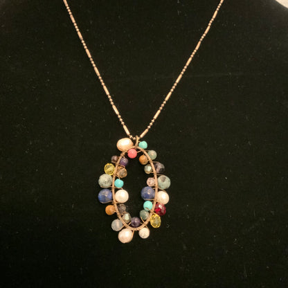 Vintage Plunder Design Boho Multicolor Beaded Necklace/Bracelet Set Good Condition