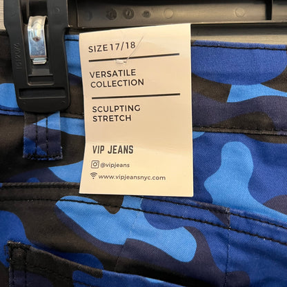 VIP Jeans Sculpting Stretch Camo Cargo Cropped Jogger Pants Size 17/18 New with Tags