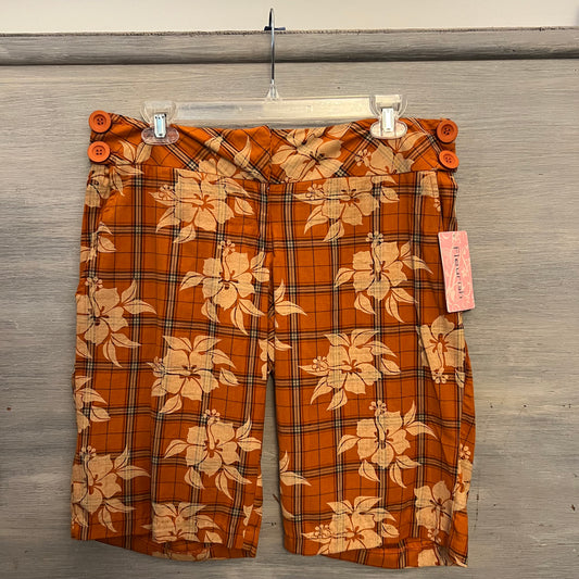 Fleurish 100% Cotton Tropical Plaid Bermuda Shorts Size 7 New with Tags