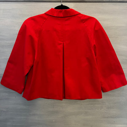 Scott Taylor Red Retro Babydoll Cropped Jacket Size Large Good Condition