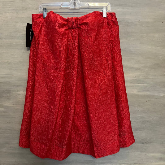 BCBGMaxazria Strapless Red Shimmer Embossed Flower Mini Dress Size 8 New with Tags