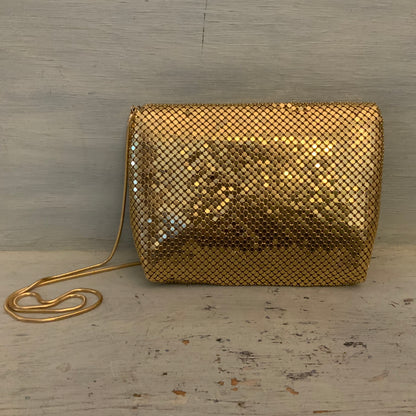 Vintage Gold Mesh Crossbody Bag Purse New without Tag