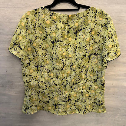 Vintage Norton McNaughton 2 Piece Daisy Print Blouse & Skirt Size 12 Good Condition