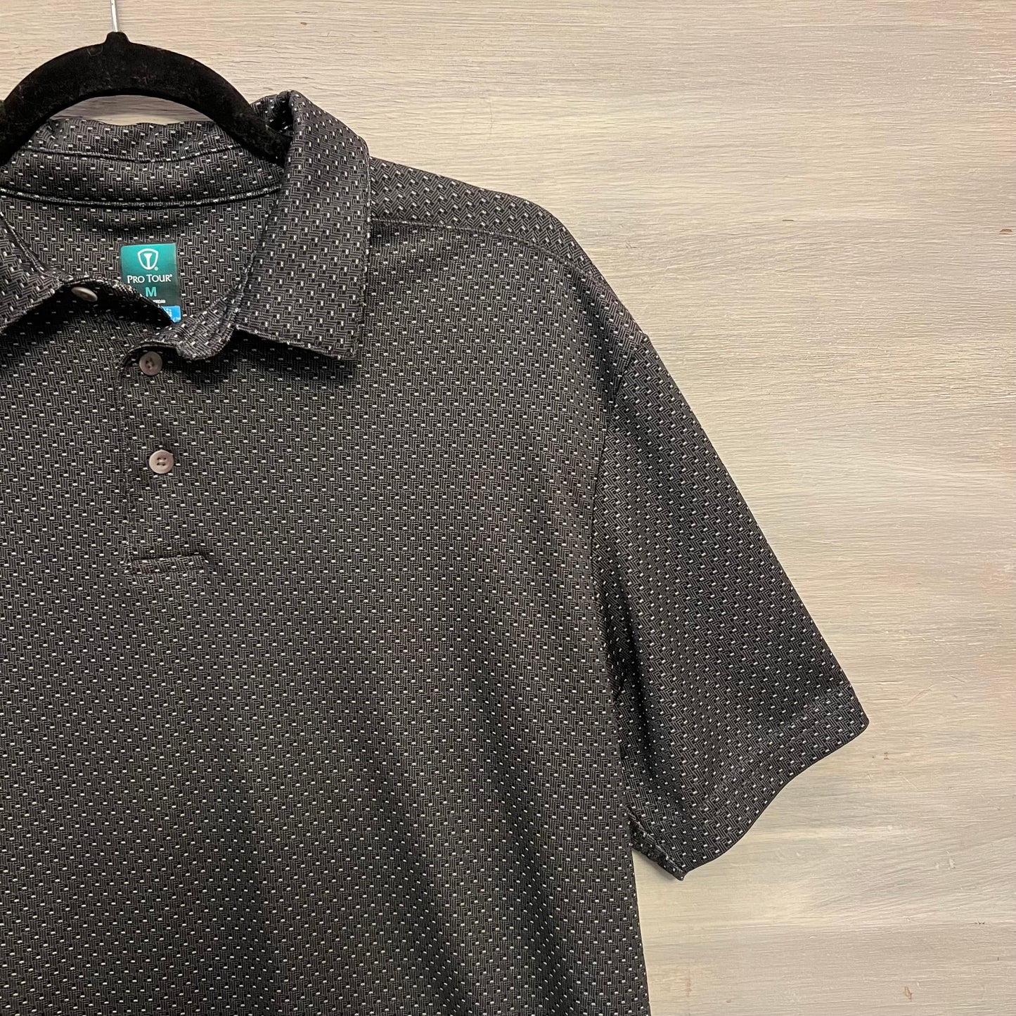 PGA Pro Tour Cool Play Dark Grey Polo Golf Shirt Medium Like New