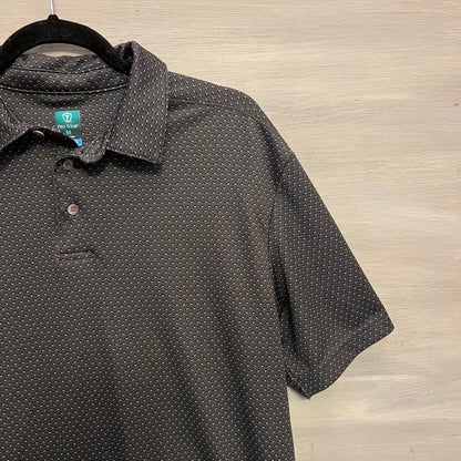 PGA Pro Tour Cool Play Dark Grey Polo Golf Shirt Medium Like New