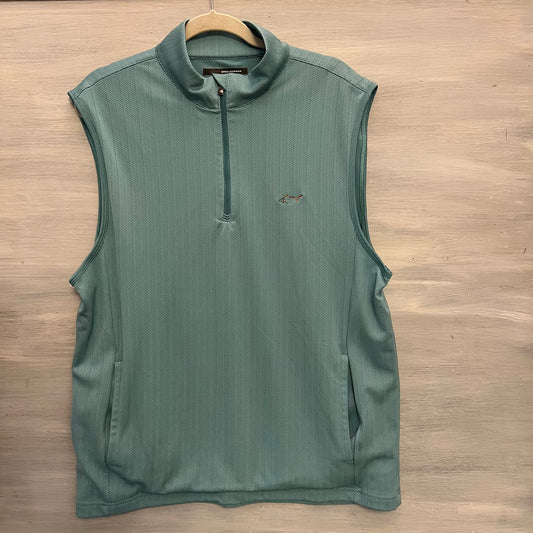Greg Norman Teal Pullover Play Dry Golf Vest Large Like New