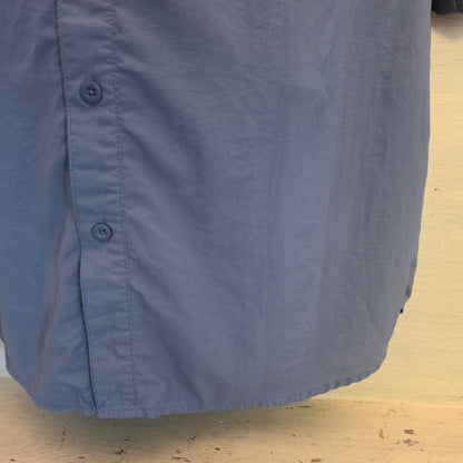 Habit Smoky Blue/Gray Lightweight Button Down Solar Protection Shirt Size Large Good Condition
