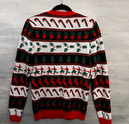 asos Design Christmas Holiday Striped Crew Neck Knit Sweater Size XS Good Condition