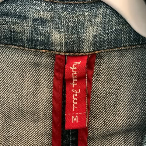 Highway Jeans Distressed Blue Jean Blazer Jacket Size Medium Good Condition
