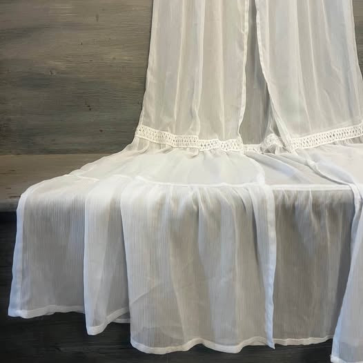 Xhilaration Flowy Sheer White Maxi Cover Dress Small Like New