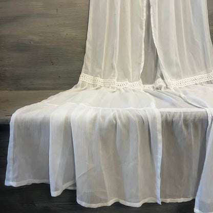 Xhilaration Flowy Sheer White Maxi Cover Dress Small Like New