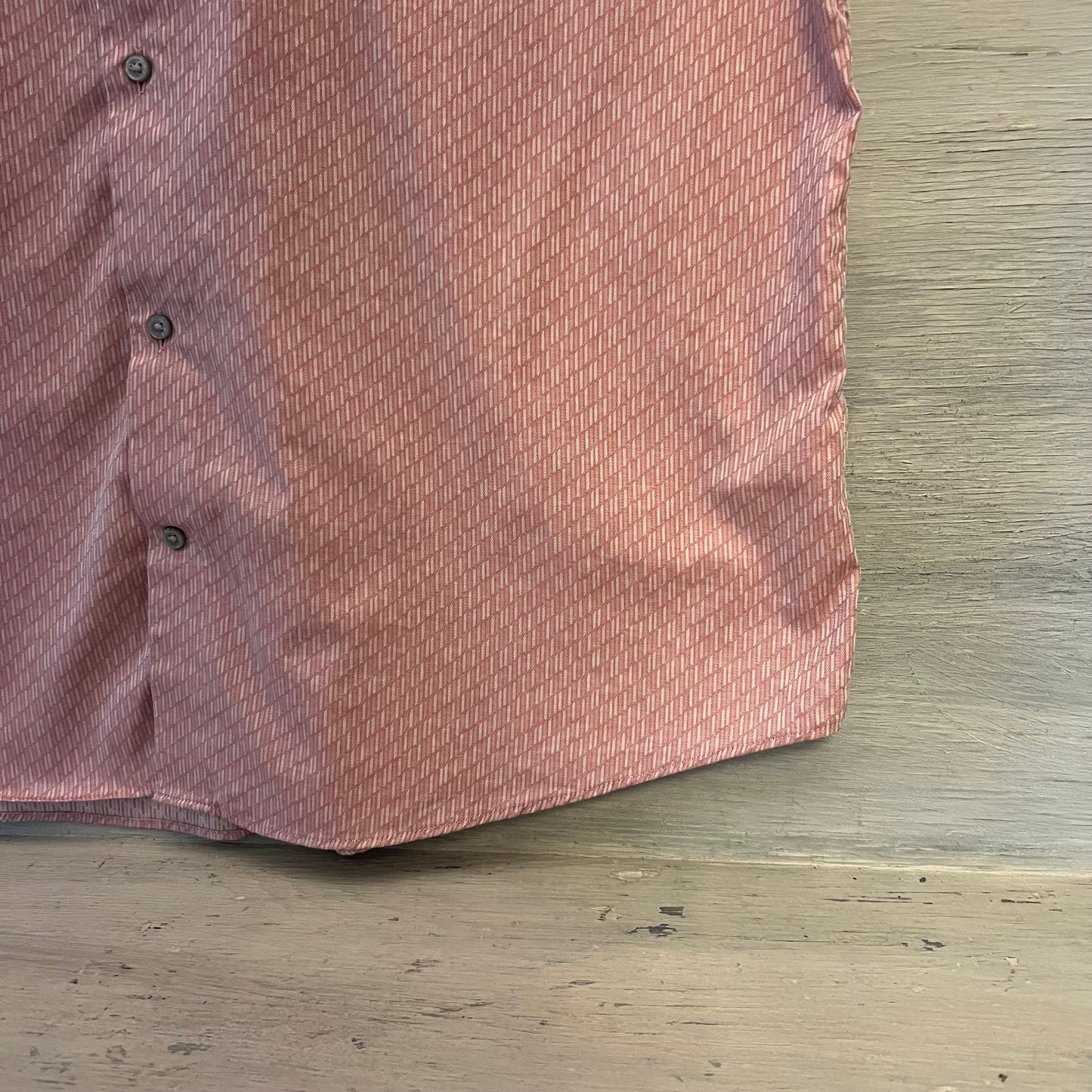 NEXT 100% Cottan Mauve Print Short Sleeve Button Down Shirt XL Good Condition