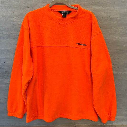 Fieldline Neon Orange Fleece Pullover Visibility Hunting Workwear Large Good Condition