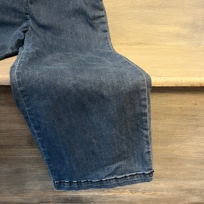 led Luxe Essentials Denim Maternity Bib Overalls Size XS Good Condition