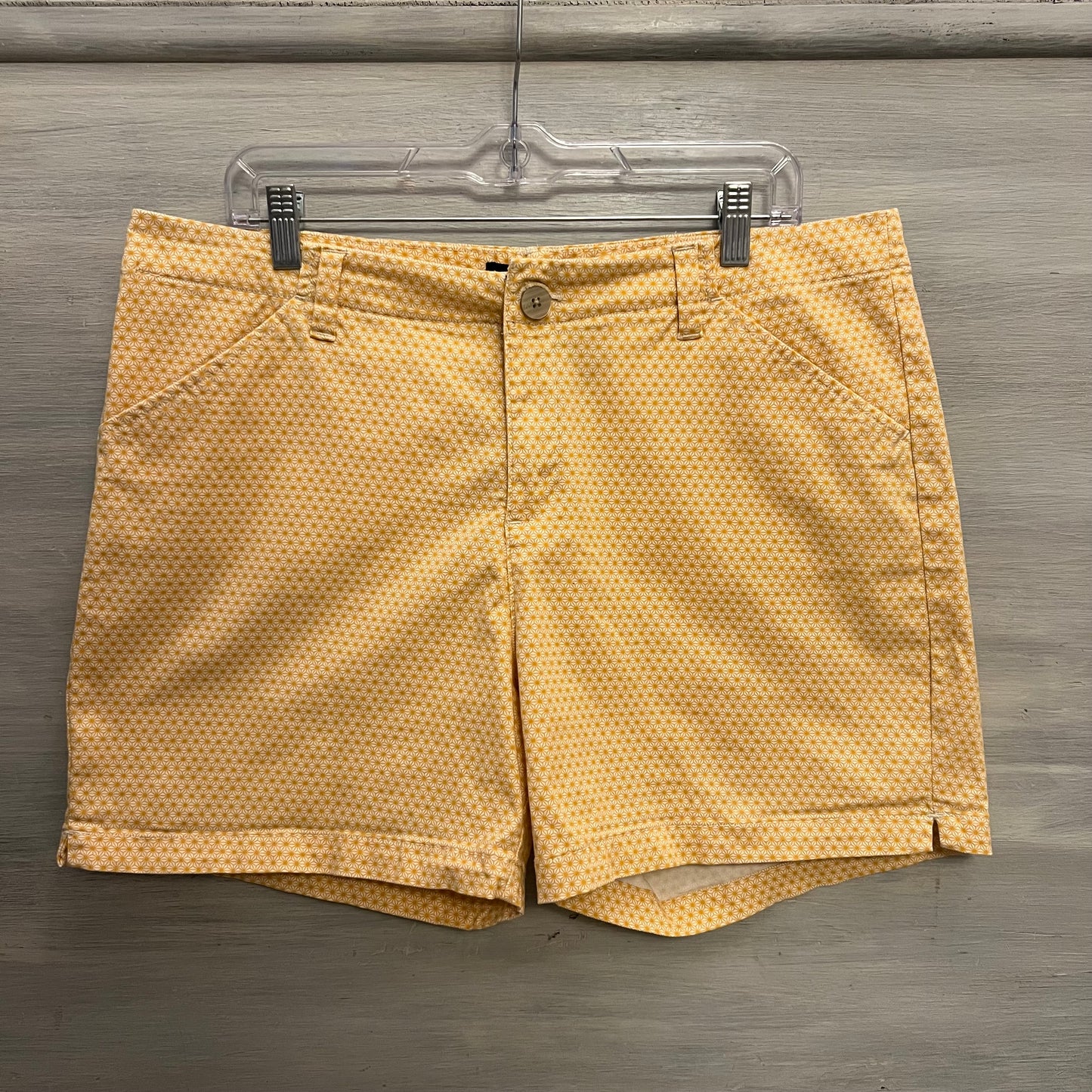 Lee 97% Cotton Geometric Daisy Print Regular Fit Mid Rise Shorts Size 16 Medium Good Condition