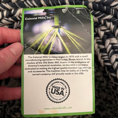 Colonial Mills, Inc Extra Large Round Country Blue White Braided Bag Basket New