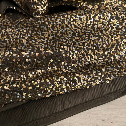 Cato Gold Silver Sequined Crop Top Blouse Size XL Like New