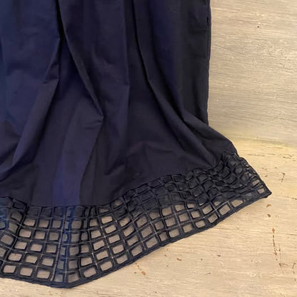 Alex Marie A Line Pleated Waist Navy Blue Dress Size 4 Like New