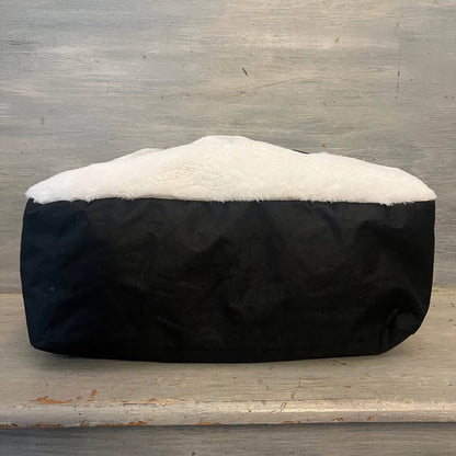 Soft Furry Panda Overnight Weekender Gym Bag Tote 16x11.5x6.5 Good Condition