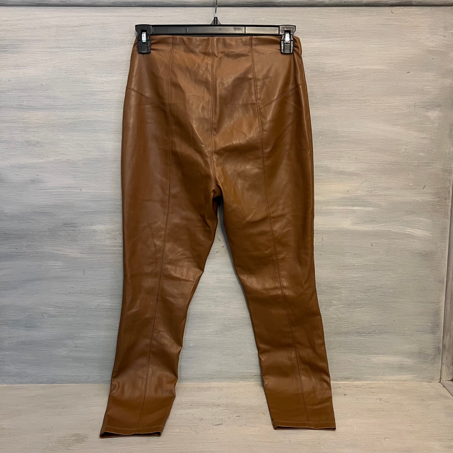 Marc New York Brown Faux Leather Skinny Pants Medium Good Condition